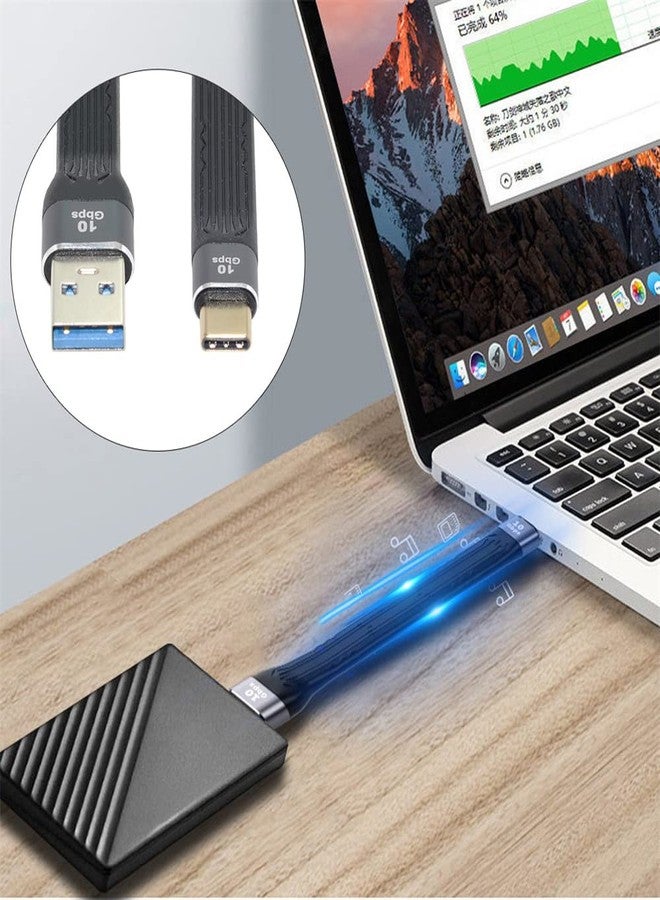 NFHK 10Gbps USB 3.1 Type C Male Host to USB3.0 Type A Male Flat Slim FPC Data Cable for Laptop & Phone - Image 3