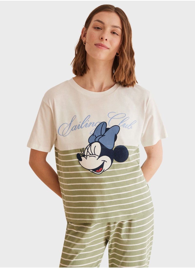 women'secret - Minnie Printed Pyjama Set - Image 1