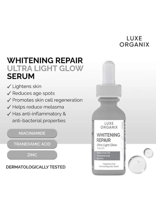 Luxe Organix Whitening Repair Serum with 10% Niacinamide | Target Dark Spots & Large Pores | 30ml - Image 3