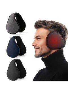 3 Pcs Ear Muffs for Winter,Windproof Ear Cover Behind the Head for Women Men,Thermal Foldable Ear Warmers,Soft Full Cover Ear Band for Fitness,Running,Cycling,Outdoor Sports-Multicolor