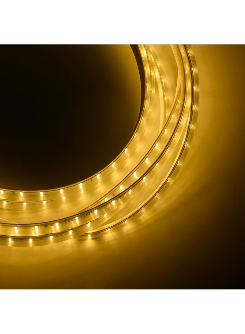 LED Strip Light Double Row 5M - Warm White Lighting - Waterproof Outdoor Insulation with Plug - Image 2