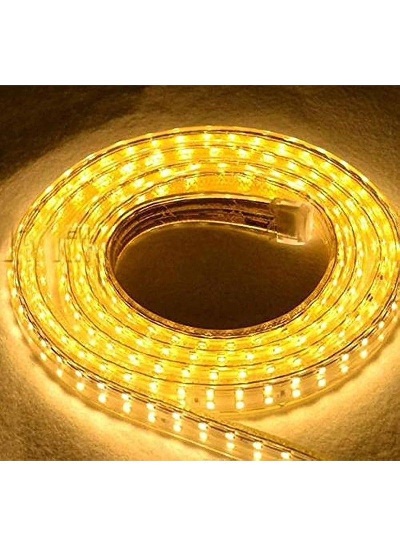 LED Strip Light Double Row 5M - Warm White Lighting - Waterproof Outdoor Insulation with Plug - Image 3