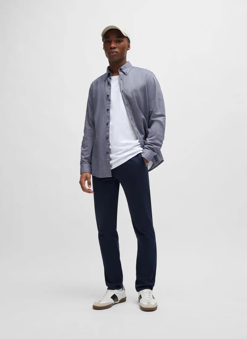 بوس Slim-fit chinos in stretch-cotton satin