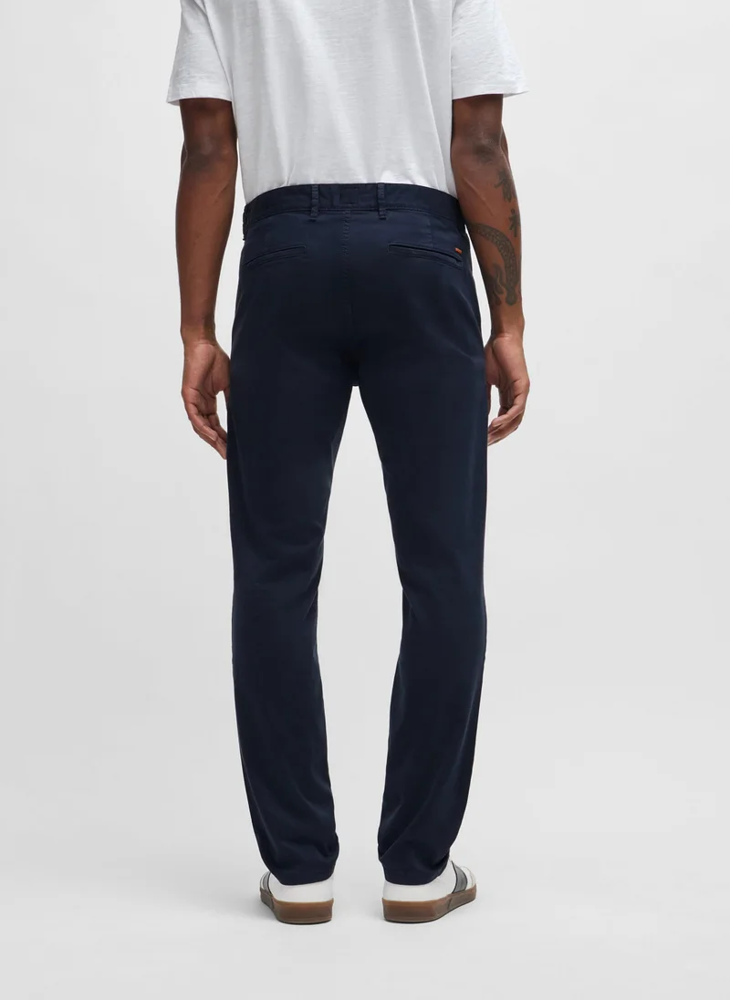 بوس Slim-fit chinos in stretch-cotton satin