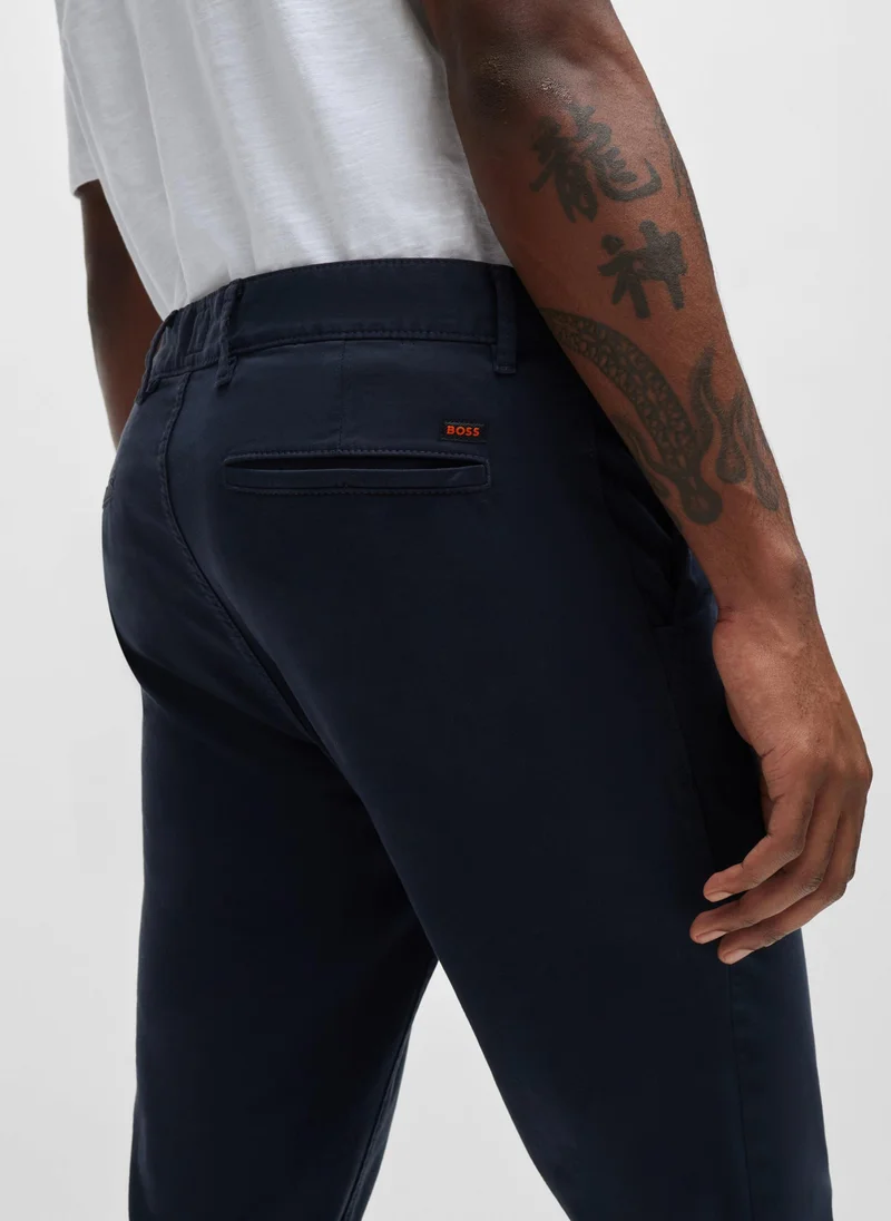 بوس Slim-fit chinos in stretch-cotton satin
