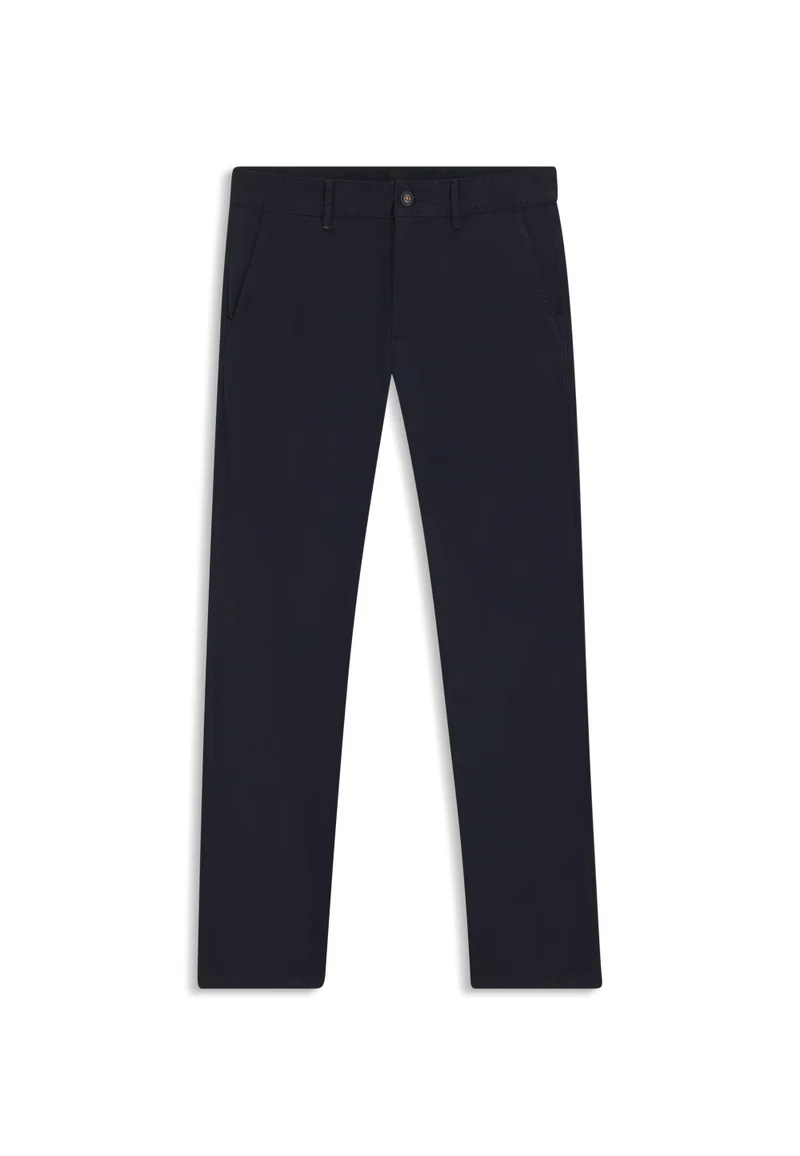 BOSS Dark Blue Slim-fit chinos in stretch-cotton satin for Men | Best Price UAE