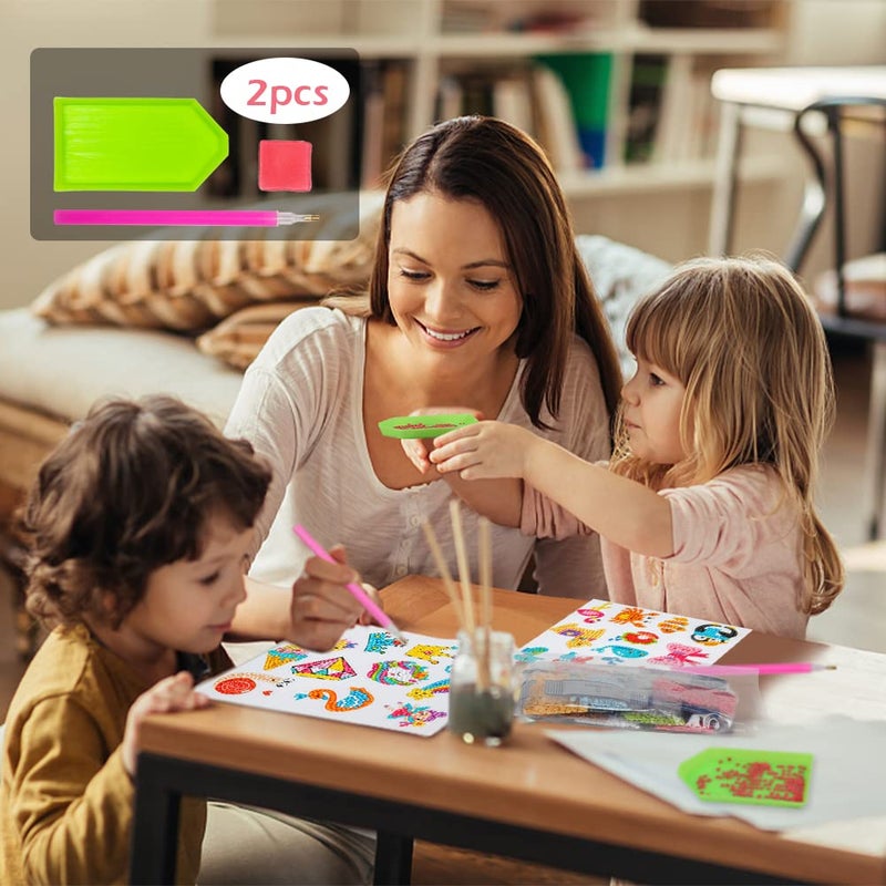 Labeol Diamond Art Kits for Kids Boys and Girls Ages 6-8-10-12 Easy to DIY Creative Diamond Art Sticker Craft by Numbers Kits for Kids and Adult Beginners (Lovely Animal) - Image 5