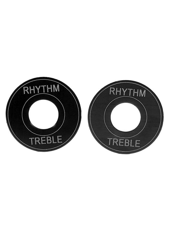 Thoraya 2PCS Electric Guitar Switch Gaskets Three Gear Toggle Switch Indicator Washer Rhythm Treble Ring Plate Black  - Image 5