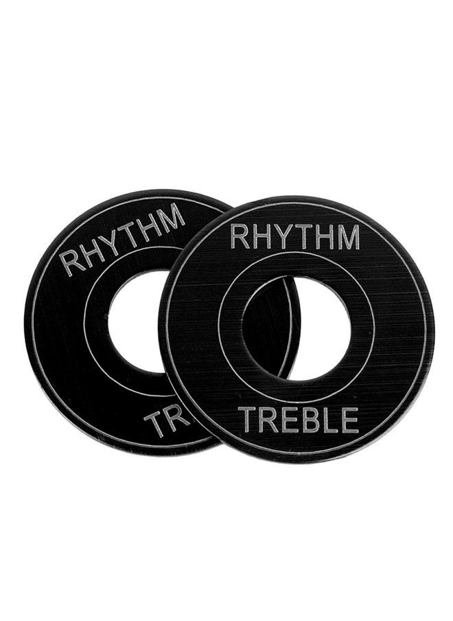 Thoraya 2PCS Electric Guitar Switch Gaskets Three Gear Toggle Switch Indicator Washer Rhythm Treble Ring Plate Black  - Image 4