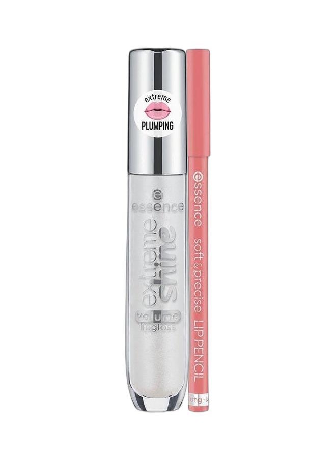 Essence Extreme Shine Volume Lipgloss 101 Milky Way and Soft & Precise Lip Pencil 304 Divine  - Image 1