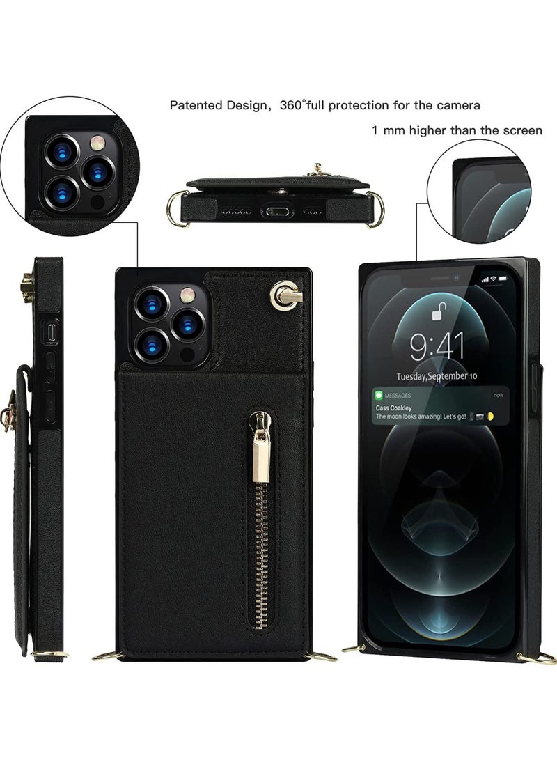 روك بو مناسبة ل iPhone 14 برو حقيبة رسول الهاتف الخليوي القضية ، والجلود المتقدمة مرة أخرى قوس كم صدمة ، مع فتحة بطاقة سيدة - Image 2