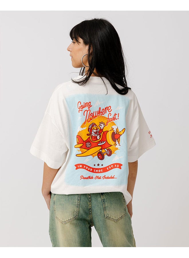 Nowhere Fast Printed Oversized Tee