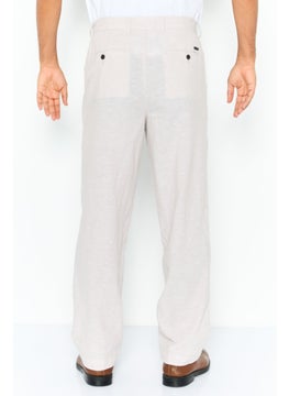 Jack Jones Men Loose Fit Solid Chino Pants, Light Beige  - Image 4