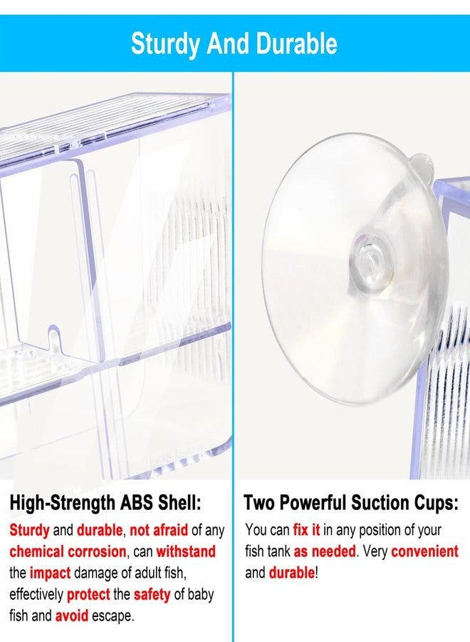 داتو صندوق تربية الأسماك DaToo، حوض أسماك، صندوق عزل شفاف للأسماك، حاضنة تأقلم، مربي أسماك البيتا والروبيان وأسماك المهرج وأسماك الجوبي (مقاس صغير) - Image 5