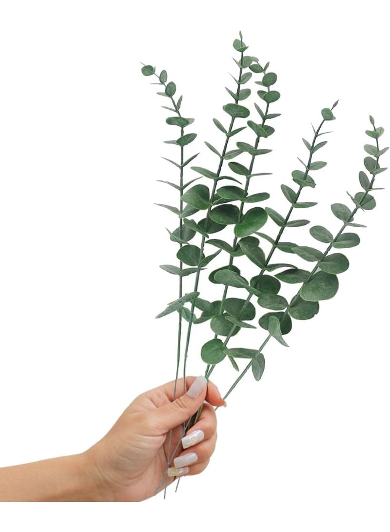 Tinsow 5 Pcs Real Touch Leaf ArtTinsow 5 Pcs Real Touch Leaf Artificial Eucalyptus Stem Faux Eucalyptuses Wedding Bouquet Centerpiece Home Decor (Green)ificial Eucalyptus Stem Faux Eucalyptuses Wedding Bouquet Centerpiece Home Decor (Green) - Image 1
