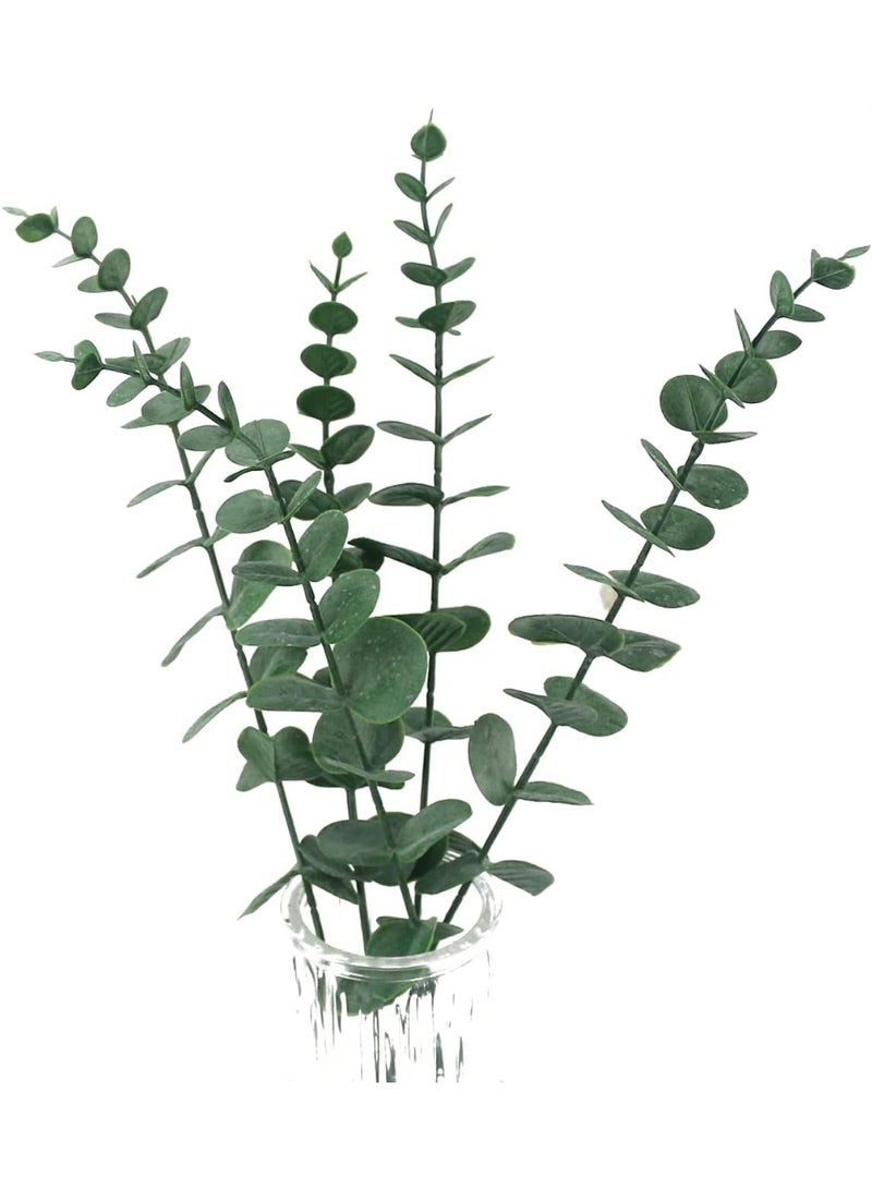Tinsow 5 Pcs Real Touch Leaf ArtTinsow 5 Pcs Real Touch Leaf Artificial Eucalyptus Stem Faux Eucalyptuses Wedding Bouquet Centerpiece Home Decor (Green)ificial Eucalyptus Stem Faux Eucalyptuses Wedding Bouquet Centerpiece Home Decor (Green) - Image 2