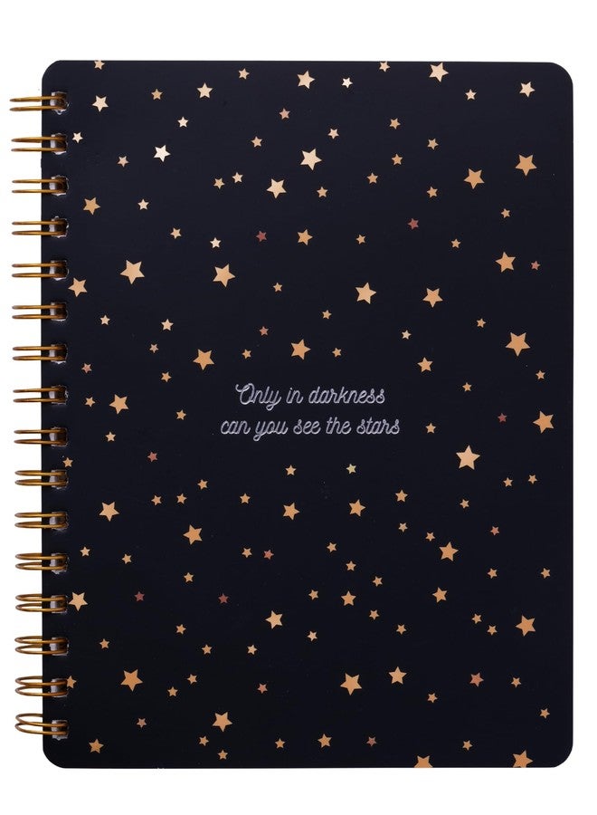 DOODLE B5 Hardbound Wiro Notebook, 160 Undated Ruled Pages, 80gsm Acid Free Recyclable Paper, Open Flat and Write Comfortably (Twinkling Stars) - Image 1