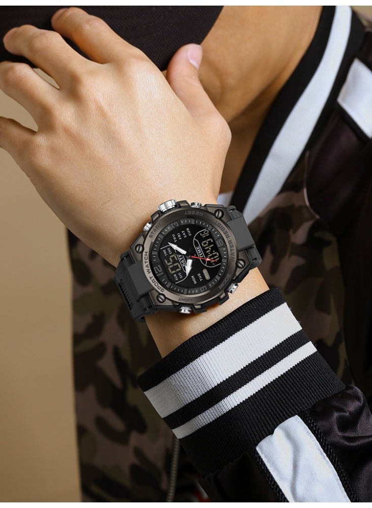 ساندا ساعة رجالية إلكترونية عصرية من أفضل العلامات التجارية متعددة الوظائف ومقاومة للماء مع عد تنازلي ساعة رقمية للرجال - Image 3