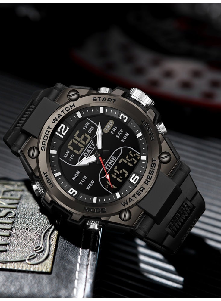 ساندا ساعة رجالية إلكترونية عصرية من أفضل العلامات التجارية متعددة الوظائف ومقاومة للماء مع عد تنازلي ساعة رقمية للرجال - Image 2