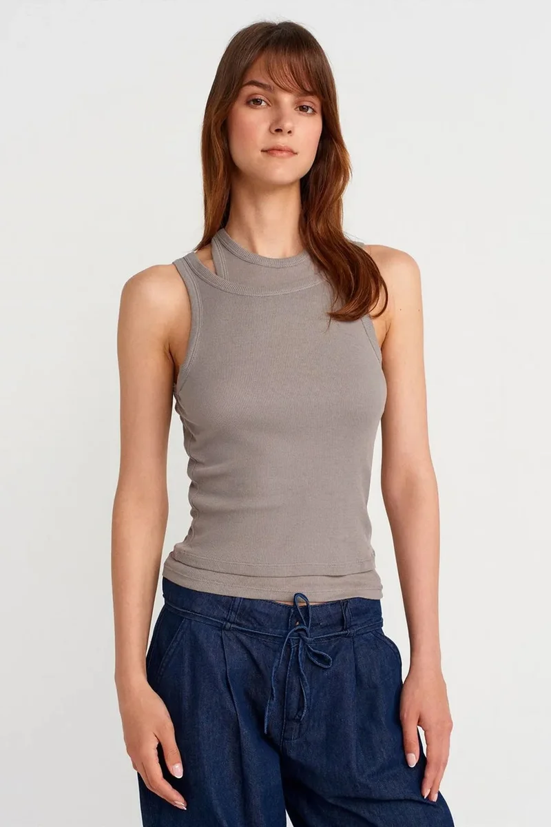 DILVIN Cotton Ribbed Crop Cami