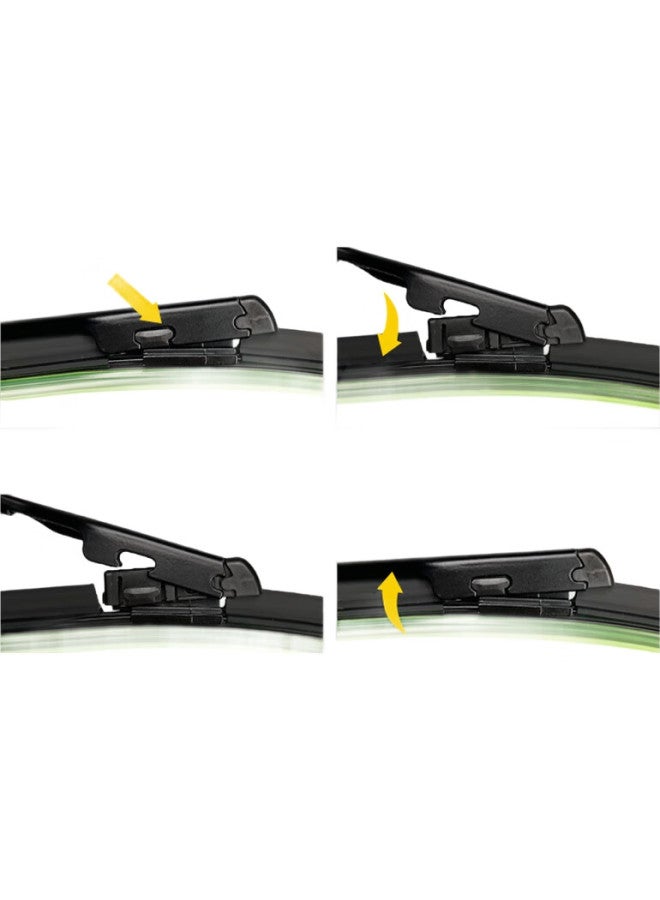 GOODYEAR مساحات زجاج أمامي جيلي بويي، لطرازات برو 2018، شفرات مساحات أصلية بدون إطار 16 بوصة، 24/17 - Image 1