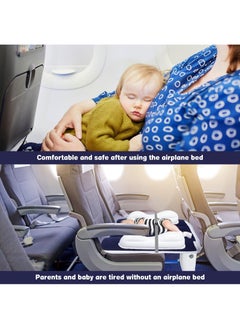 LONZEN Toddler Travel Bed, Inflatable Airplane Bed for Kids, Bolw Up Baby Seat with Safety Belt and Pump, Air Mattress for Car Plane Train  - Image 3
