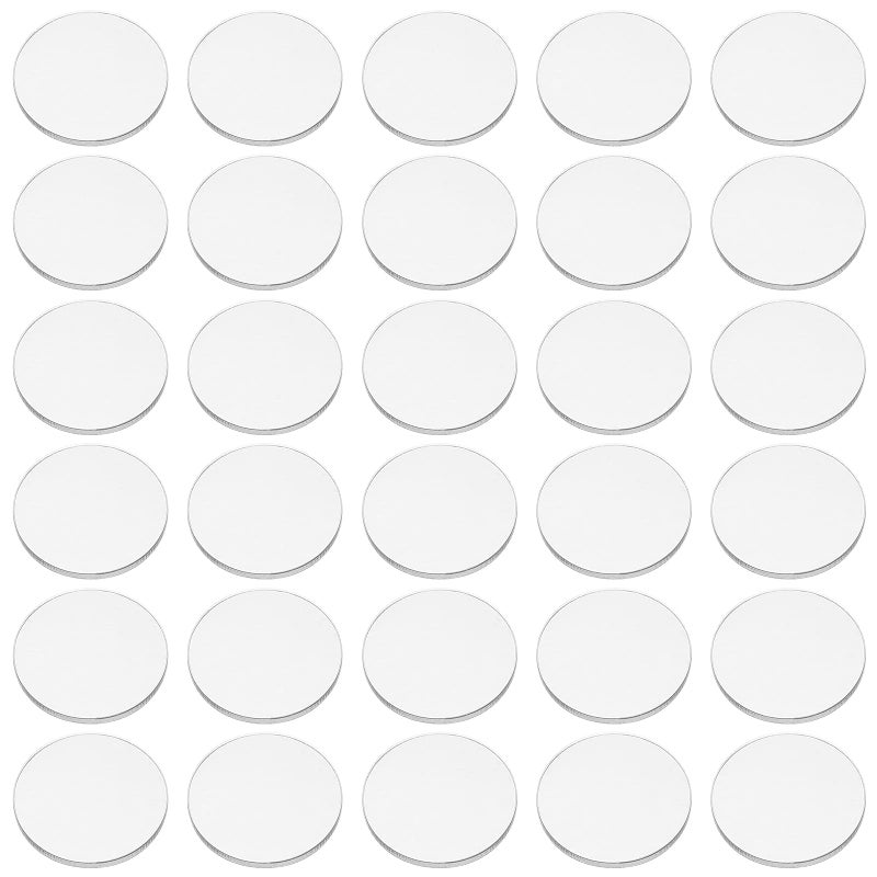 FINGERINSPIRE مجموعة FINGERINSPIRE من 100 ورقة أكريليك دائرية شفافة 25 مم - Image 1