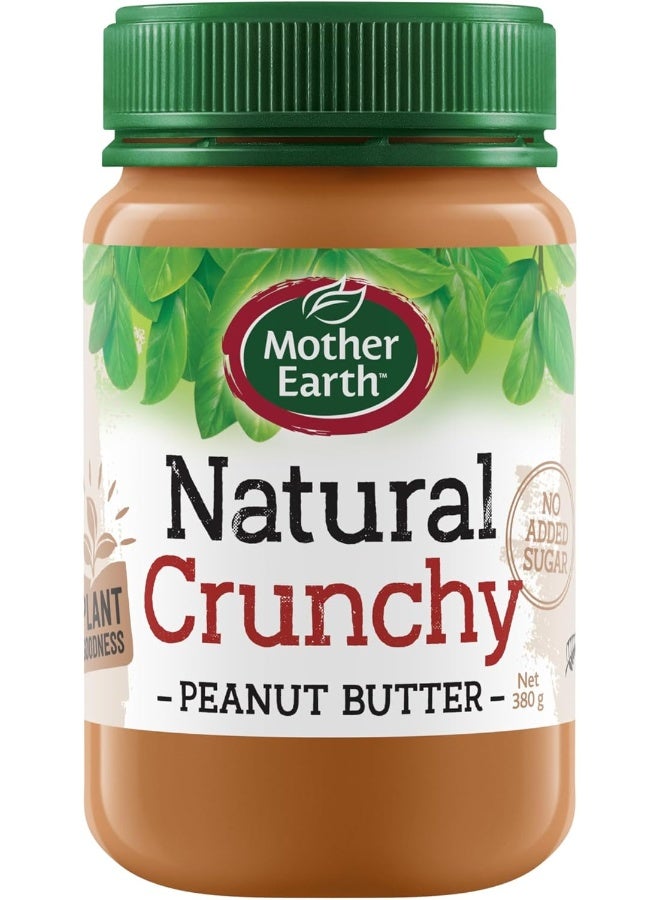 Mother Earth Mother Earth Natural Crunchy Peanut Butter, No Added Sugar, 380 gms  - Image 1