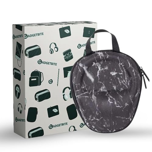 GadgetBite Headphone Carrying EVA Case Earpads Storage Bag Headphone Pouch Portable Anti-Pressure Compatible with Boat 550/Sony WH C510/Flix X1/Sony CH710n/Hyperx Cloud Cases (Marble Design) - Image 2
