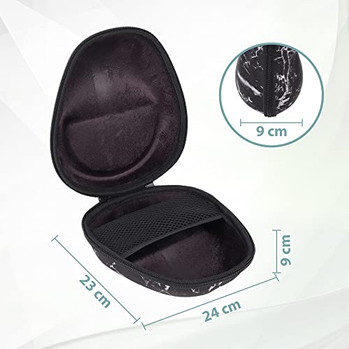 GadgetBite Headphone Carrying EVA Case Earpads Storage Bag Headphone Pouch Portable Anti-Pressure Compatible with Boat 550/Sony WH C510/Flix X1/Sony CH710n/Hyperx Cloud Cases (Marble Design) - Image 4