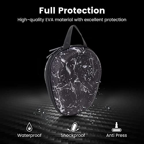 GadgetBite Headphone Carrying EVA Case Earpads Storage Bag Headphone Pouch Portable Anti-Pressure Compatible with Boat 550/Sony WH C510/Flix X1/Sony CH710n/Hyperx Cloud Cases (Marble Design) - Image 5