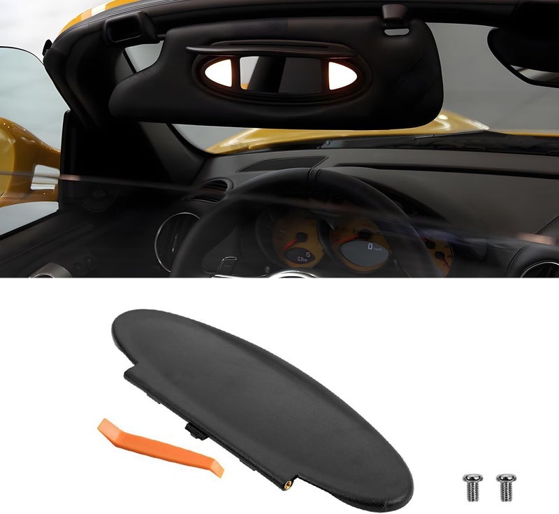 BILLFARO 1Pcs Sun Visor Mirror Cover Replacement,Driver/Passenger Side Sunvisor Vanity Mirror Lid Caps Cover for Porsche 996/997-911 986/987 for Boxster for Cayman 1996-2010 - Image 1