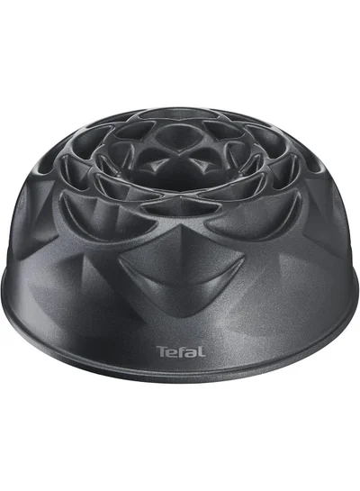 Tefal TEFAL Baking Mold | Geometric Bundt Pan 25 cm | Perfectly Even Golden-Brown Results | Non-Stick Coating Inside and Out | Easy Cleaning | Black | Modern Faceted Cake Pan | 2 Years Warranty