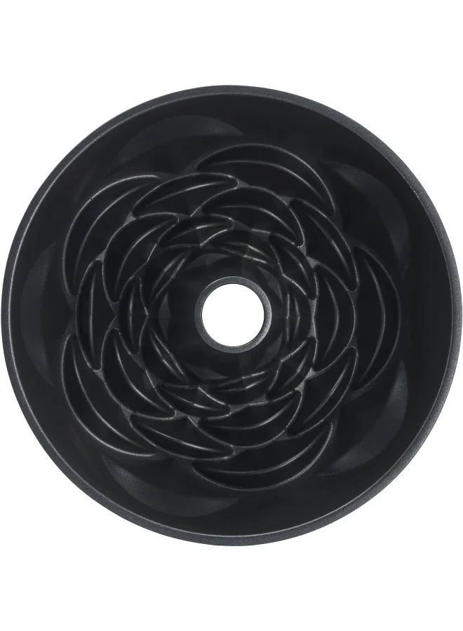 Tefal TEFAL Baking Mold | Geometric Bundt Pan 25 cm | Perfectly Even Golden-Brown Results | Non-Stick Coating Inside and Out | Easy Cleaning | Black | Modern Faceted Cake Pan | 2 Years Warranty