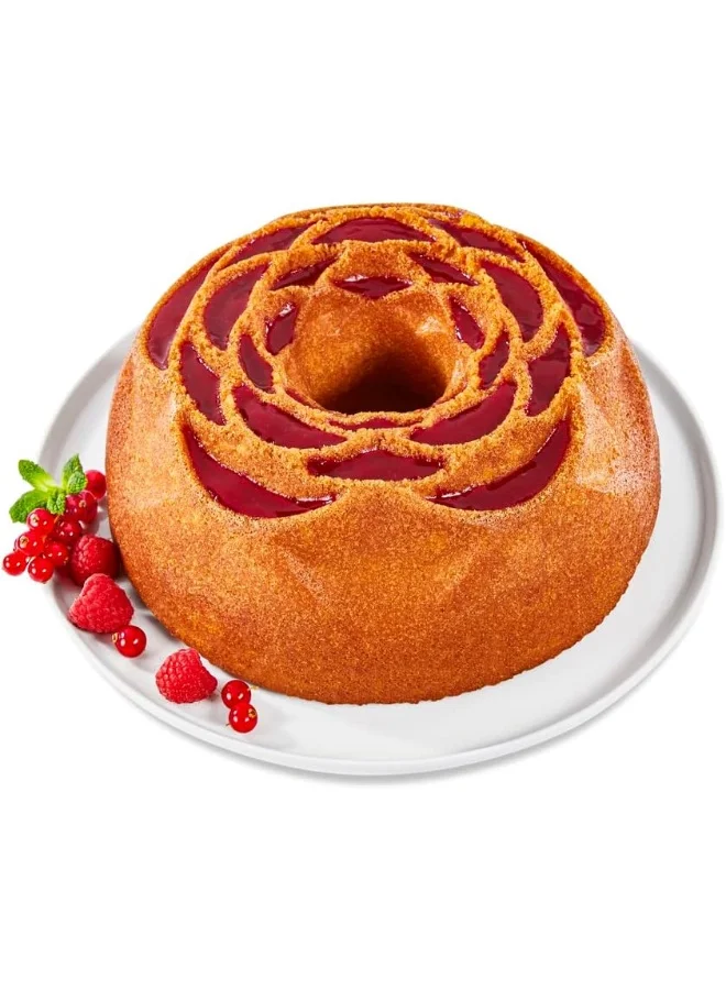 Tefal TEFAL Baking Mold | Geometric Bundt Pan 25 cm | Perfectly Even Golden-Brown Results | Non-Stick Coating Inside and Out | Easy Cleaning | Black | Modern Faceted Cake Pan | 2 Years Warranty