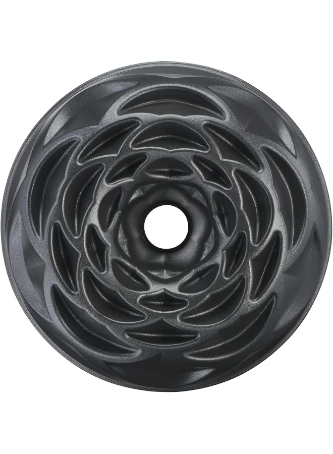 Tefal TEFAL Baking Mold | Geometric Bundt Pan 25 cm | Perfectly Even Golden-Brown Results | Non-Stick Coating Inside and Out | Easy Cleaning | Black | Modern Faceted Cake Pan | 2 Years Warranty