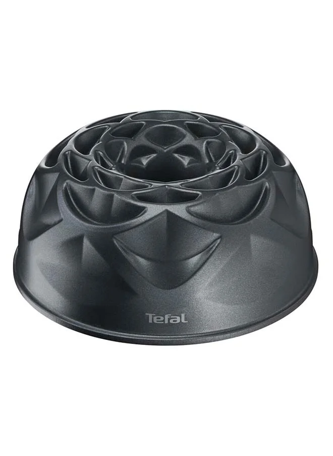 Tefal Geometric Bundt Pan 25 cm Perfectly Even GoldenBrown Results NonStick Coating Inside and Out Easy Cleaning Safe Modern Faceted Cake Pan J3030104