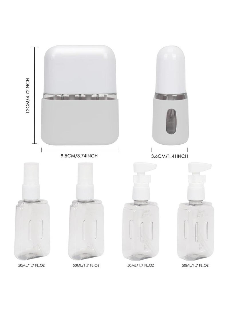 Oasisgalore 4 Pcs Travel Bottles Set ,Reusable Grey Travel Containers Set  - Image 2