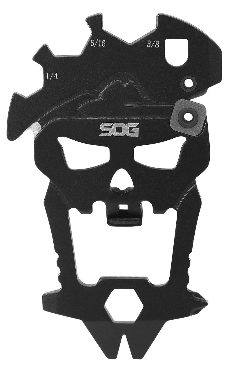 SOG MACV Everyday Carry Portable Compact Steel Keychain Tool | Hardcased Black, 12 Tools in One: Bottle Opener, Screwdrivers - Image 1