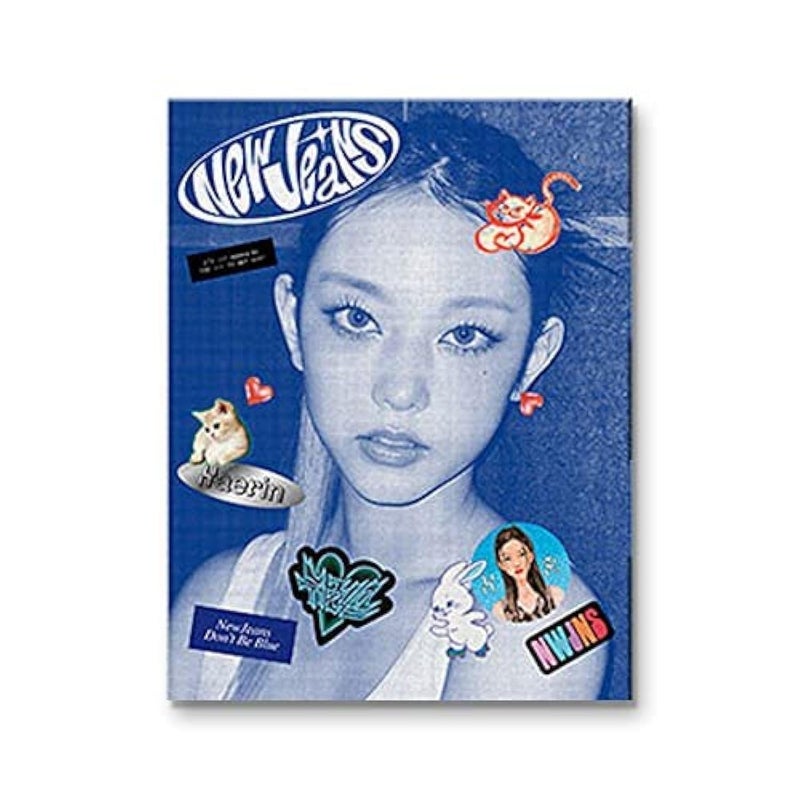 DREAMUS NewJeans 1st EP Album Bluebook Version CD+Mini Poster On Pack+Log Book+Pin-up Book+Phoning Manual Book+ID Card+Sticker Pack+Photocard+Tracking Sealed (HAERIN Version)
