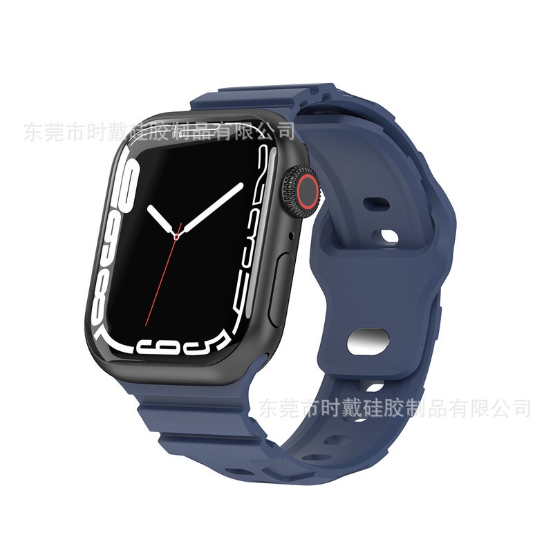 New Breathable Sweat-Proof Silicone Band for Apple Watch 1-8/Ultra Blue 38/40/41
