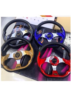 Royal ROYAL - Universal Racing Steering Wheel for Car, "D" Shaped Horn Race Tuning Style Sport MOMO Steering Wheel for Race/Rally/Motorsport/Car Sim Driving (DYT-5324) (Carbon)  - Image 4