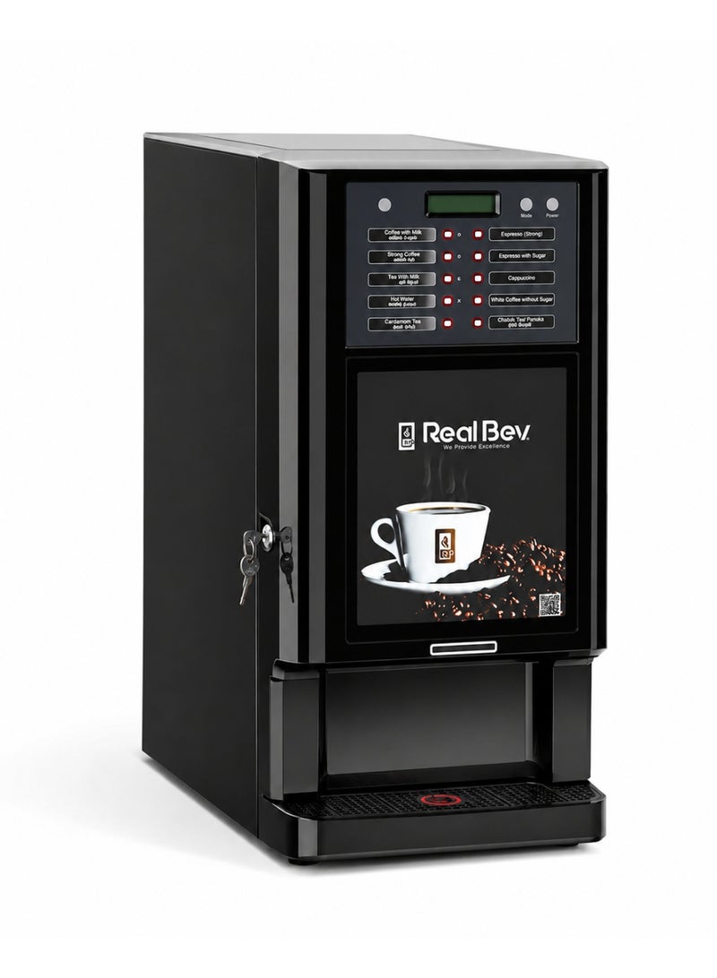 RealBev 10 Option Coffee Vending Machine | Automatic Tea & Coffee Dispenser with 10 Beverage Choices, Sugar & Sugar-Free Options | Commercial Hot Beverage Machine for Offices, Cafés, Hotels & Workplaces - Image 1