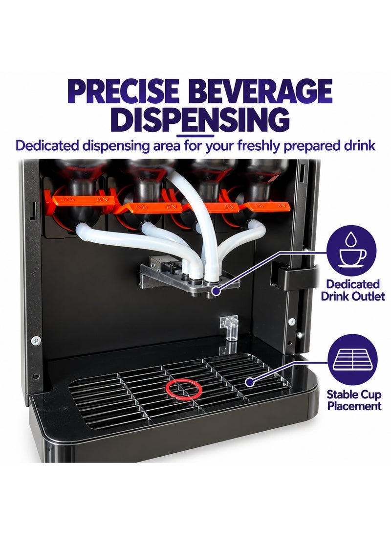 RealBev 10 Option Coffee Vending Machine | Automatic Tea & Coffee Dispenser | 10 Beverage Choices with Sugar & Sugar-Free Options | Commercial Hot Beverage Machine for Offices | 1 Year Warranty - Image 5