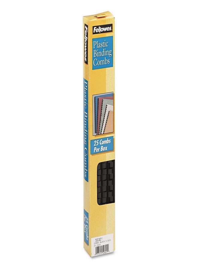 Fellowes 52321 Plastic Comb Bindings, 5/16-Inch Diameter, 40 Sheet Capacity, Black, 25 Combs/Pack - Image 4