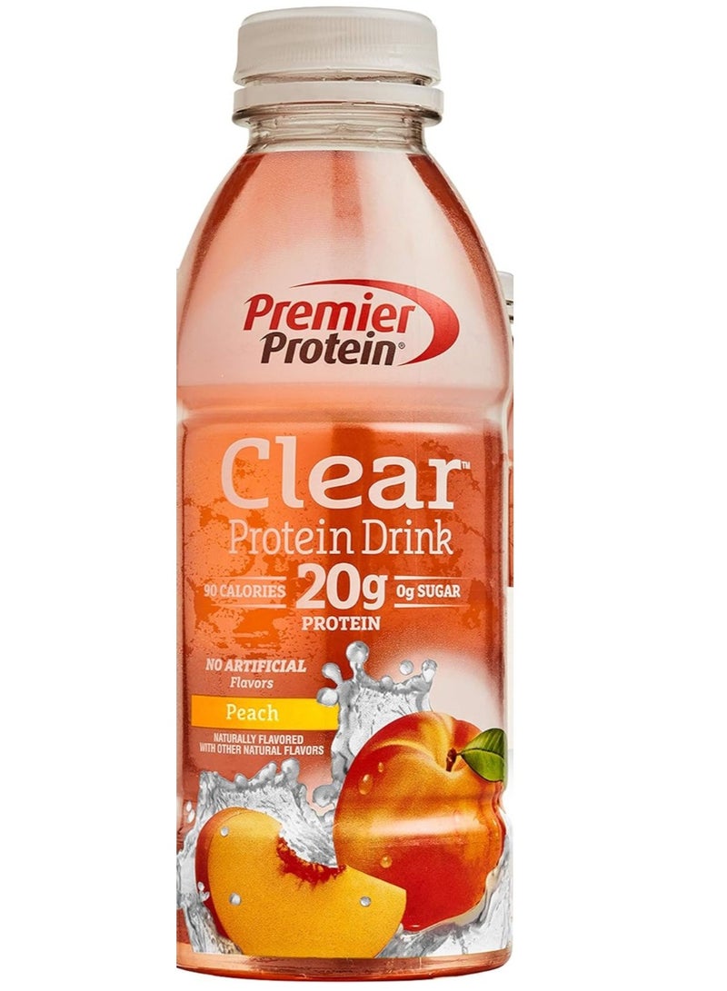 Premier Protein Premier Clear Protein Drink Peach 16.9 Fl Oz - Image 1