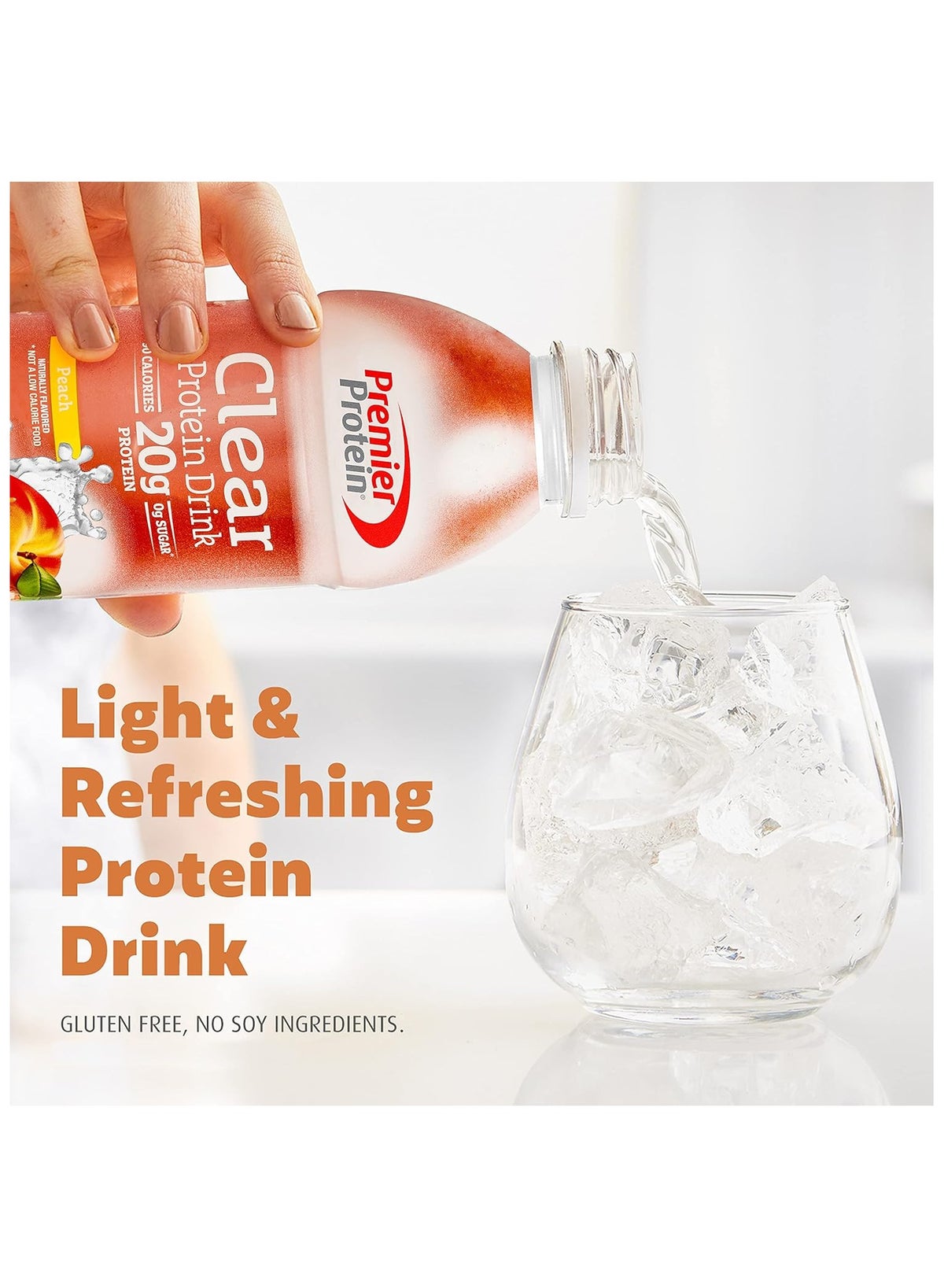 Premier Protein Premier Clear Protein Drink Peach 16.9 Fl Oz