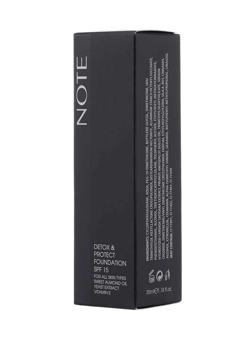 Note Note Detox And Protect Foundation 102 - Warm Almond