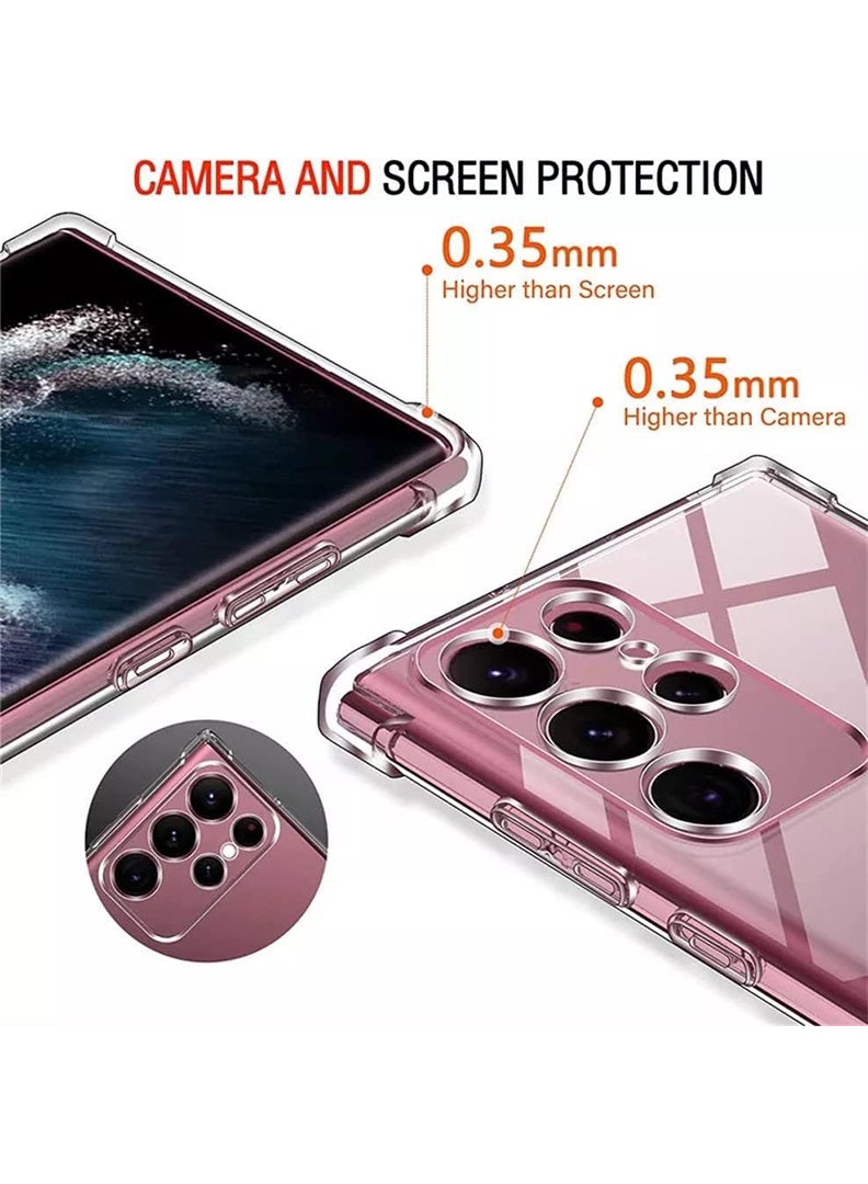 Case Up Samsung Galaxy S22 Ultra Clear Case, Shock-Absorption TPU Cell Phone Cover with Reinforced Corners, Soft Flexible & Crystal Clear Protective Bumper Case - Image 4