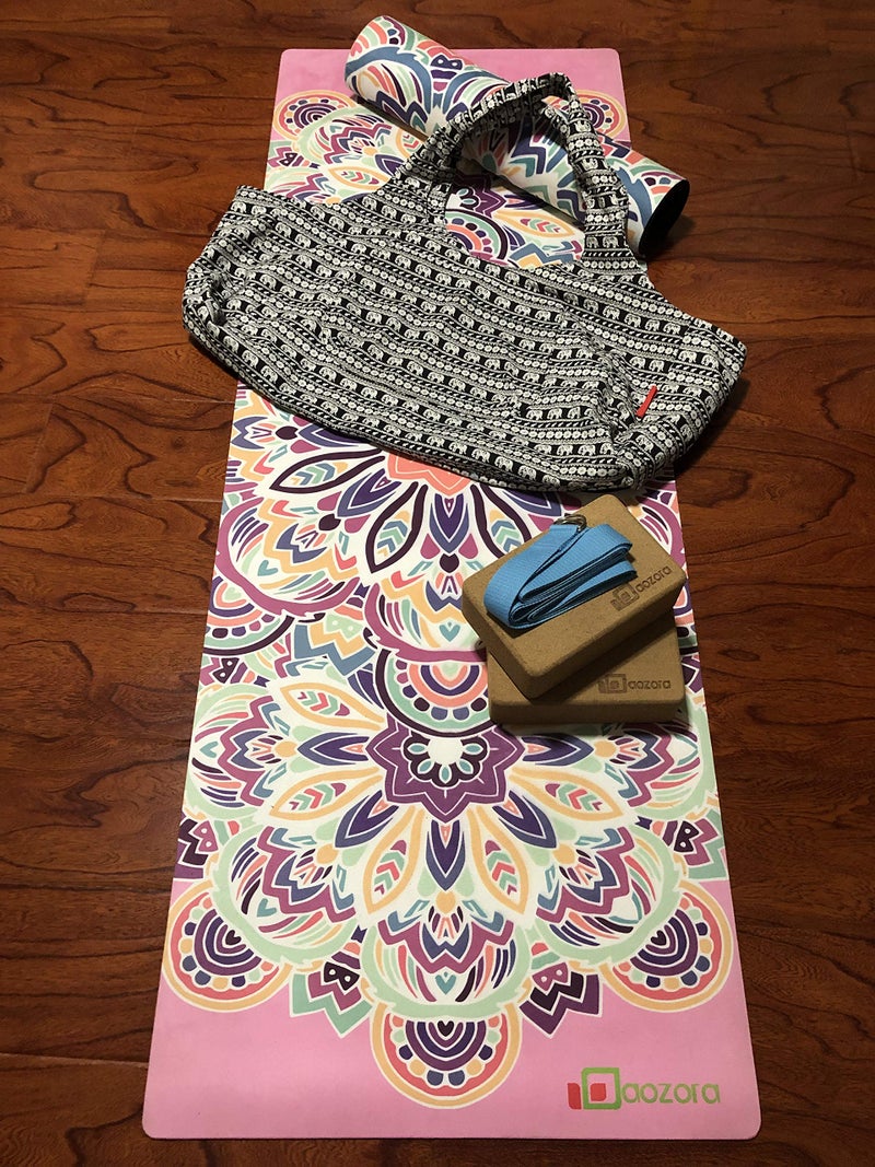 あおぞら(AOZORA) Aozora Yoga Mat Bag Large Yoga Mat Tote Sling Carrier with Pockets Fits Mats with Multi-Functional Storage Pockets Light and Durable (Elephant) - Image 3